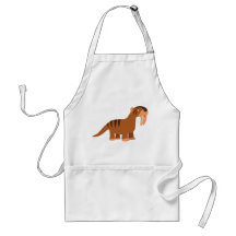 Personalizado sonriente Cute Thylacosmilus Apron