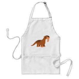 Delantal Personalizado sonriente Cute Thylacosmilus Apron