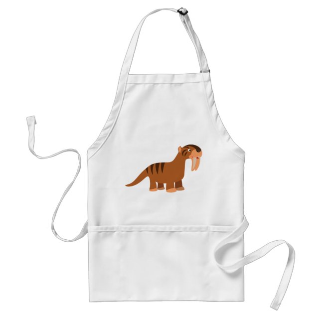 Delantal Personalizado sonriente Cute Thylacosmilus Apron (Frente)