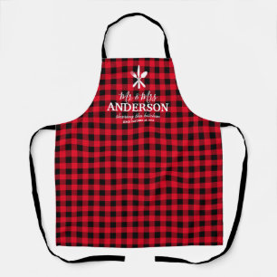 Delantal Personalizado Sr. y Sra. Plaid Búfalo