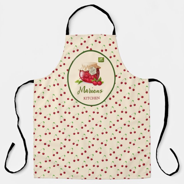 Delantal Personalizado temática del cerezo Kitchen Apron (Anverso)