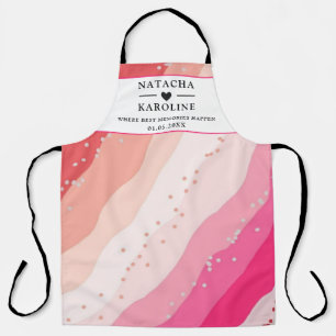 Delantal Personalizado Texto, acuarela Cocina