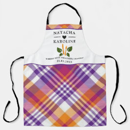 Delantal Personalizado Texto, acuarela Cocina