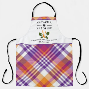 Delantal Personalizado Texto, acuarela Cocina