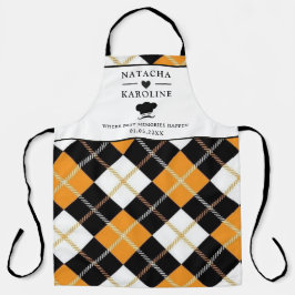 Delantal Personalizado Texto, acuarela Cocina