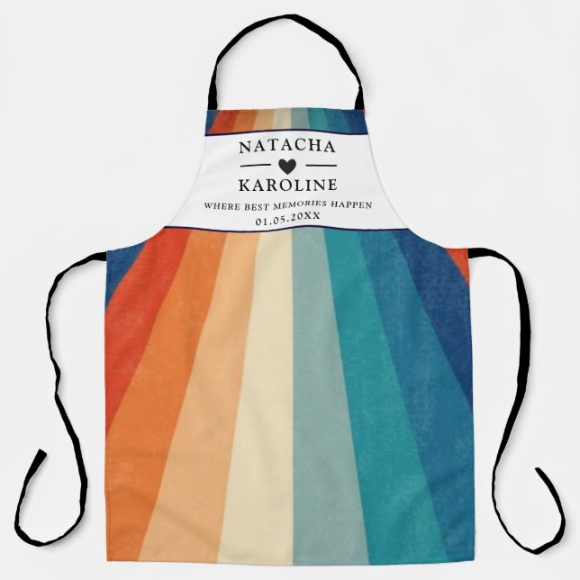 Delantal Personalizado Texto, acuarela Cocina (Anverso)