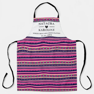 Delantal Personalizado Texto, acuarela Cocina