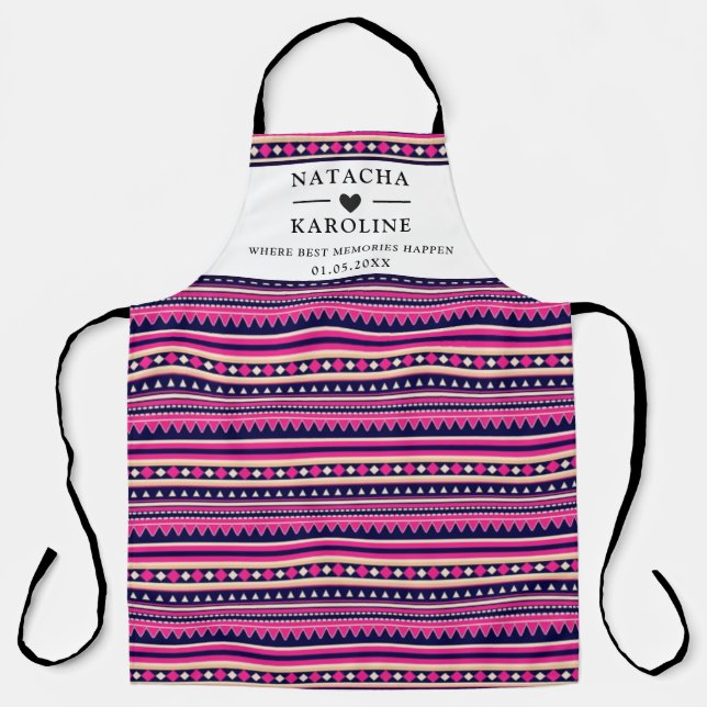 Delantal Personalizado Texto, acuarela Cocina (Anverso)