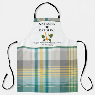 Delantal Personalizado Texto, acuarela Cocina