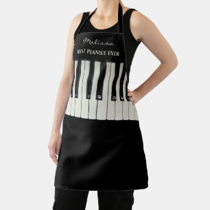 Delantal Personalizado Texto Mejor Pianista Añadir Nombre 