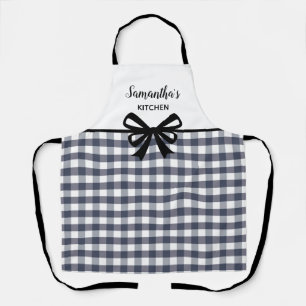 Delantal Personalizado Texto negro Búfalo blanco trenzado 