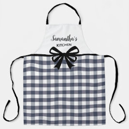 Delantal Personalizado Texto negro Búfalo blanco trenzado C