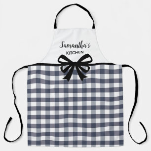 Delantal Personalizado Texto negro Búfalo blanco trenzado C