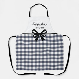 Delantal Personalizado Texto negro Búfalo blanco trenzado C