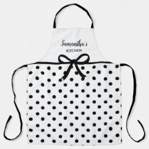 Personalizado texto Polka blanco negro puntos de c