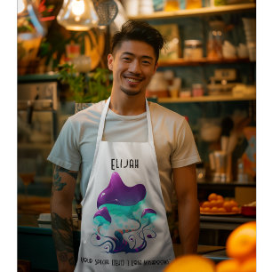 Delantal Personalizado Textos Mushroom Lover Apron