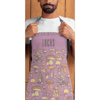 Delantal Personalizado Textos Mushroom Lover Apron