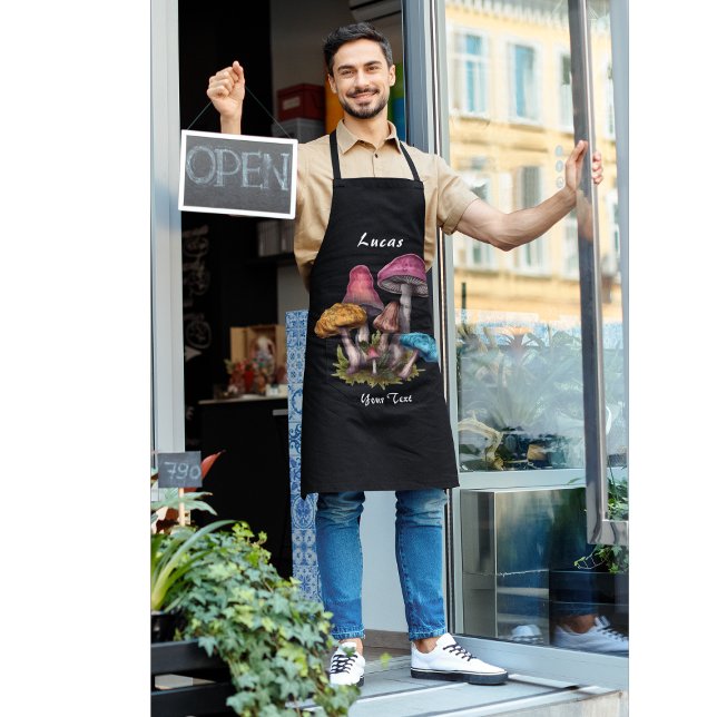 Delantal Personalizado Textos Mushroom Lover Apron (Subido por el creador)