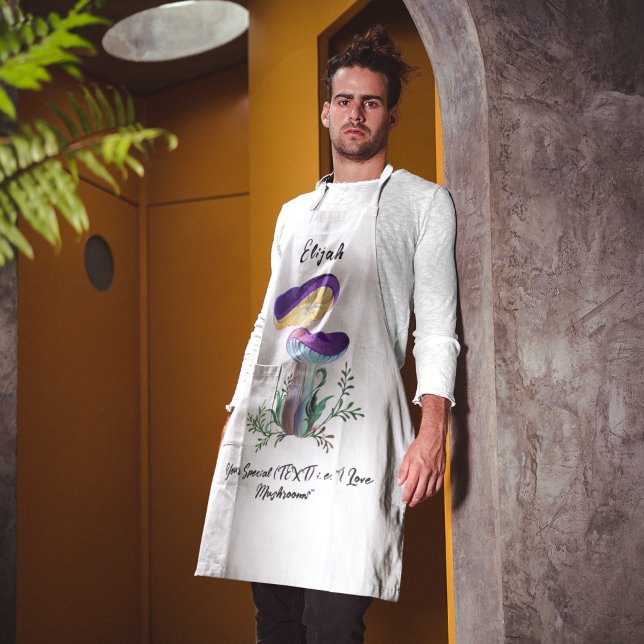 Delantal Personalizado Textos Mushroom Lover Apron (Subido por el creador)