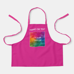 Delantal Personalizado Tu Foto De Imagen Aquí Rosa Añadir T
