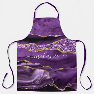 Delantal Personalizado Tu Nombre Apron Agate Morple Violet