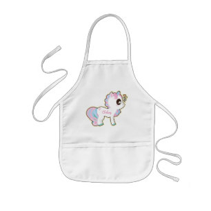 Delantal personalizado/unicornio de los niños