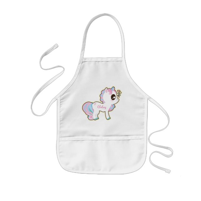 Delantal personalizado/unicornio de los niños (Frente)