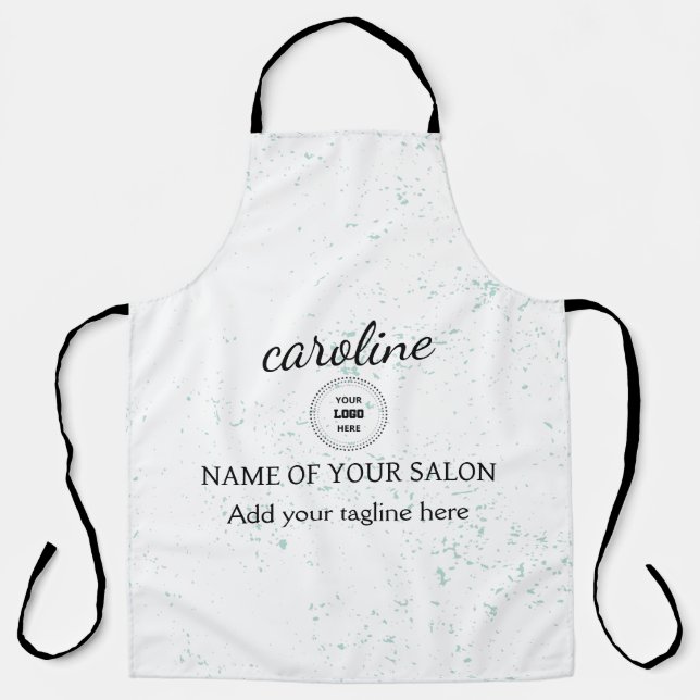 Delantal Personalizado Verde azulado Splatter Apron (Anverso)