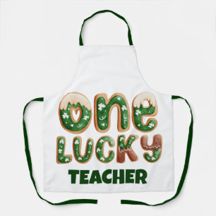 Delantal Personalizado Vintage St Patricks Day One Lucky Te