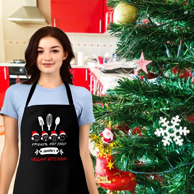 Delantal Personalizados amigos no comida, cocina vegana (Subido por el creador)