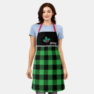 Delantal Personalizados Navidades Chef Apron en verde