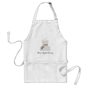 Delantal ¡Personalízame! Ducha nupcial Apron-Autografiable