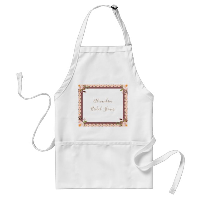 Delantal ¡Personalízame! Ducha nupcial Apron-Autografiable (Frente)