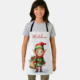 Delantal Personalizar a los Navidades de nombre con saco de