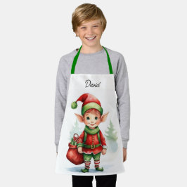 Delantal Personalizar a los Navidades de nombre con saco de