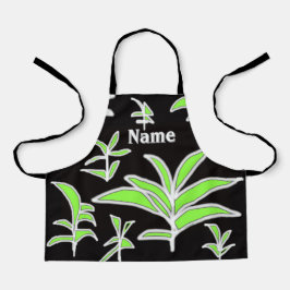 Delantal Personalizar a los niños de hojas verdes