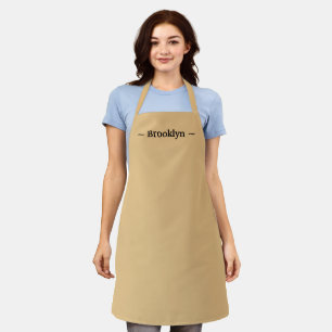 Delantal personalizar cambiar nombre de texto camel khaki n