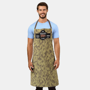 Delantal Personalizar Carnicería Marrón Cerdo Marrón Camufl