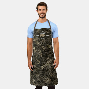 Delantal Personalizar Carnicería Naranja Cerdo Negro Camufl