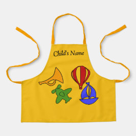 Delantal Personalizar con nombre Niños de colección de jugu