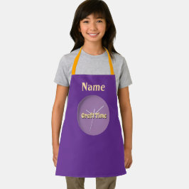 Delantal Personalizar el Purple de tiempo de la artesanía