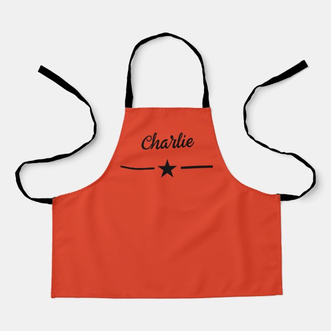 Delantal Personalizar Kids Apron Naranja (Anverso)