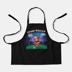 Delantal Personalizar Nombre Santa Navidades Fútbol