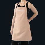 Delantal Personalizar Nombre texto albaricoque elegante min<br><div class="desc">Personalizar Nombre texto minimalista elegante albaricoque color beige blanco Apron Personalizar,  personalizable con nombre,  cita,  frase o texto Excelente para cocineros,  chefs,  alfarería,  cerámica,  artesanía,  trabajo,  cocina,  horneado,  barbacoa,  parrilla y también negocios y tiendas,  etc</div>