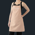 Delantal Personalizar Nombre texto albaricoque elegante min<br><div class="desc">Personalizar Nombre texto minimalista elegante albaricoque color beige blanco Apron Personalizar,  personalizable con nombre,  cita,  frase o texto Excelente para cocineros,  chefs,  alfarería,  cerámica,  artesanía,  trabajo,  cocina,  horneado,  barbacoa,  parrilla y también negocios y tiendas,  etc</div>
