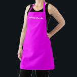 Delantal Personalizar Nombre texto magenta elegante minimal<br><div class="desc">Personalizar Nombre texto minimalista elegante magenta blanco Apron Personalizar,  personalizable con nombre,  cita,  frase o texto Excelente para cocineros,  chefs,  cerámica,  cerámica,  artesanía,  trabajo,  cocina,  horneado,  barbacoa,  parrilla,  y también negocios y tiendas,  etc</div>