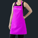 Delantal Personalizar Nombre texto magenta elegante minimal<br><div class="desc">Personalizar Nombre texto minimalista elegante magenta blanco Apron Personalizar,  personalizable con nombre,  cita,  frase o texto Excelente para cocineros,  chefs,  cerámica,  cerámica,  artesanía,  trabajo,  cocina,  horneado,  barbacoa,  parrilla,  y también negocios y tiendas,  etc</div>