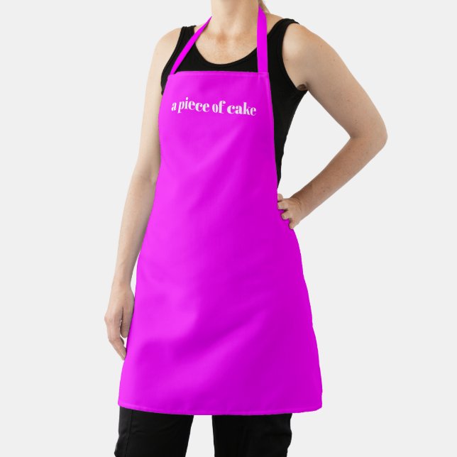Delantal Personalizar Nombre texto magenta elegante minimal (in situ)