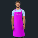Delantal Personalizar Nombre texto magenta elegante minimal<br><div class="desc">Personalizar Nombre texto minimalista elegante magenta blanco Apron Personalizar,  personalizable con nombre,  cita,  frase o texto Excelente para cocineros,  chefs,  cerámica,  cerámica,  artesanía,  trabajo,  cocina,  horneado,  barbacoa,  parrilla,  y también negocios y tiendas,  etc</div>