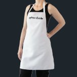 Delantal Personalizar Nombre texto minimalista blanco elega<br><div class="desc">Personalizar Nombre texto minimalista elegante blanco negro Apron Personalizar,  personalizado con nombre,  cita,  frase o texto. Excelente para cocineros,  chefs,  cerámica,  artesanía,  trabajo,  cocina,  horneado,  barbacoa,  parrilladas,  comercios y tiendas,  etc.</div>